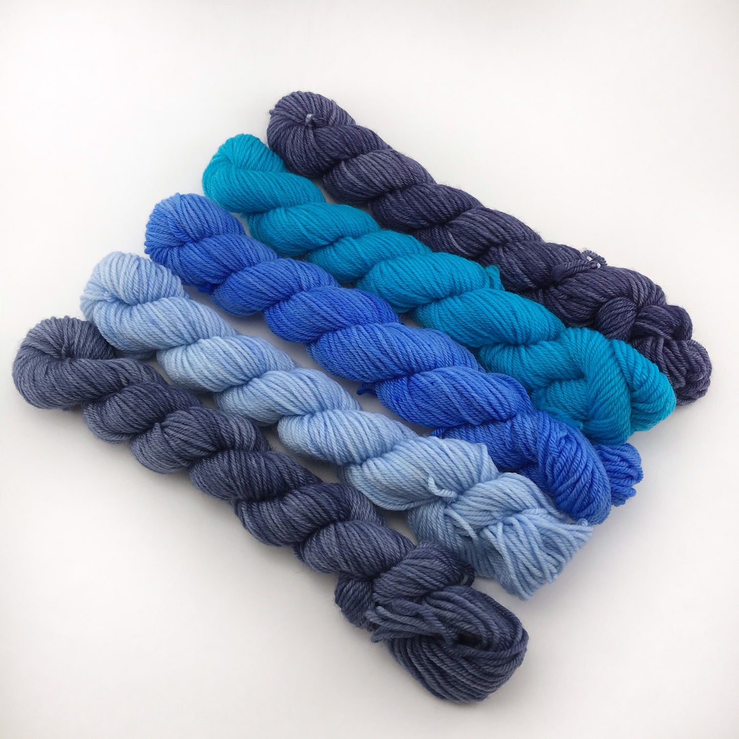 Blue Navy Aqua Mini Skein Set