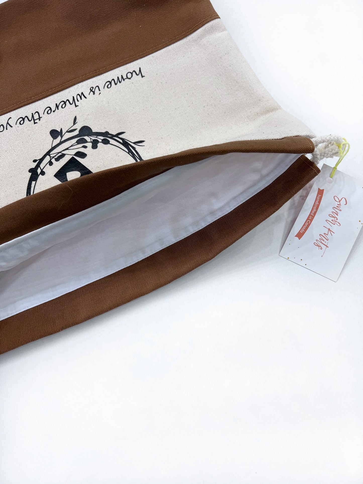 Cotton Canvas Drawstring Project Bag