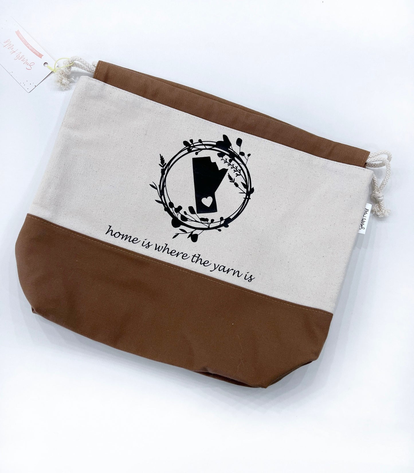 Cotton Canvas Drawstring Project Bag