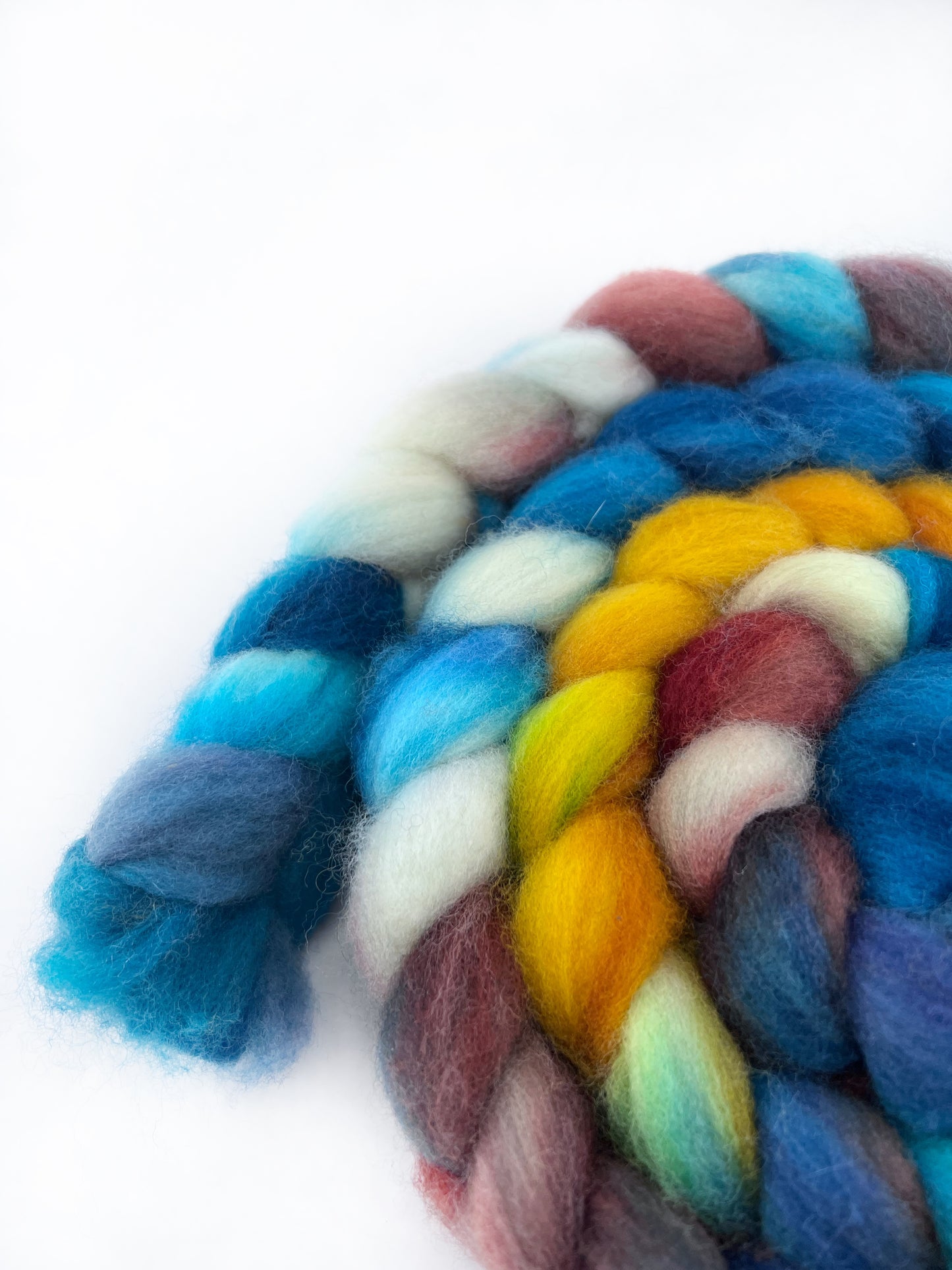 Hand Dyed Spinning Fibre Polwarth Top Non Superwash PURA VIDA