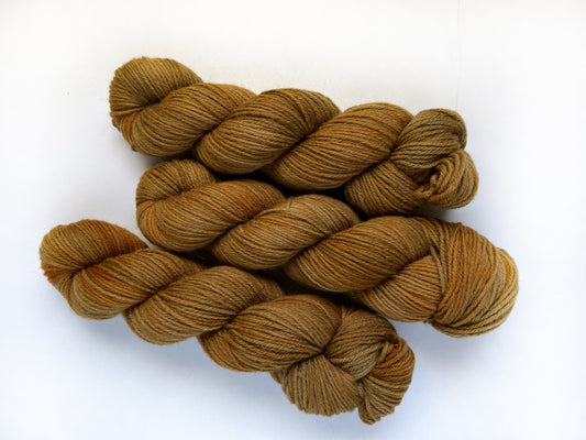 OOAK - Yellow Brown Beige Neutral Tonal Non Superwash Wool Worsted