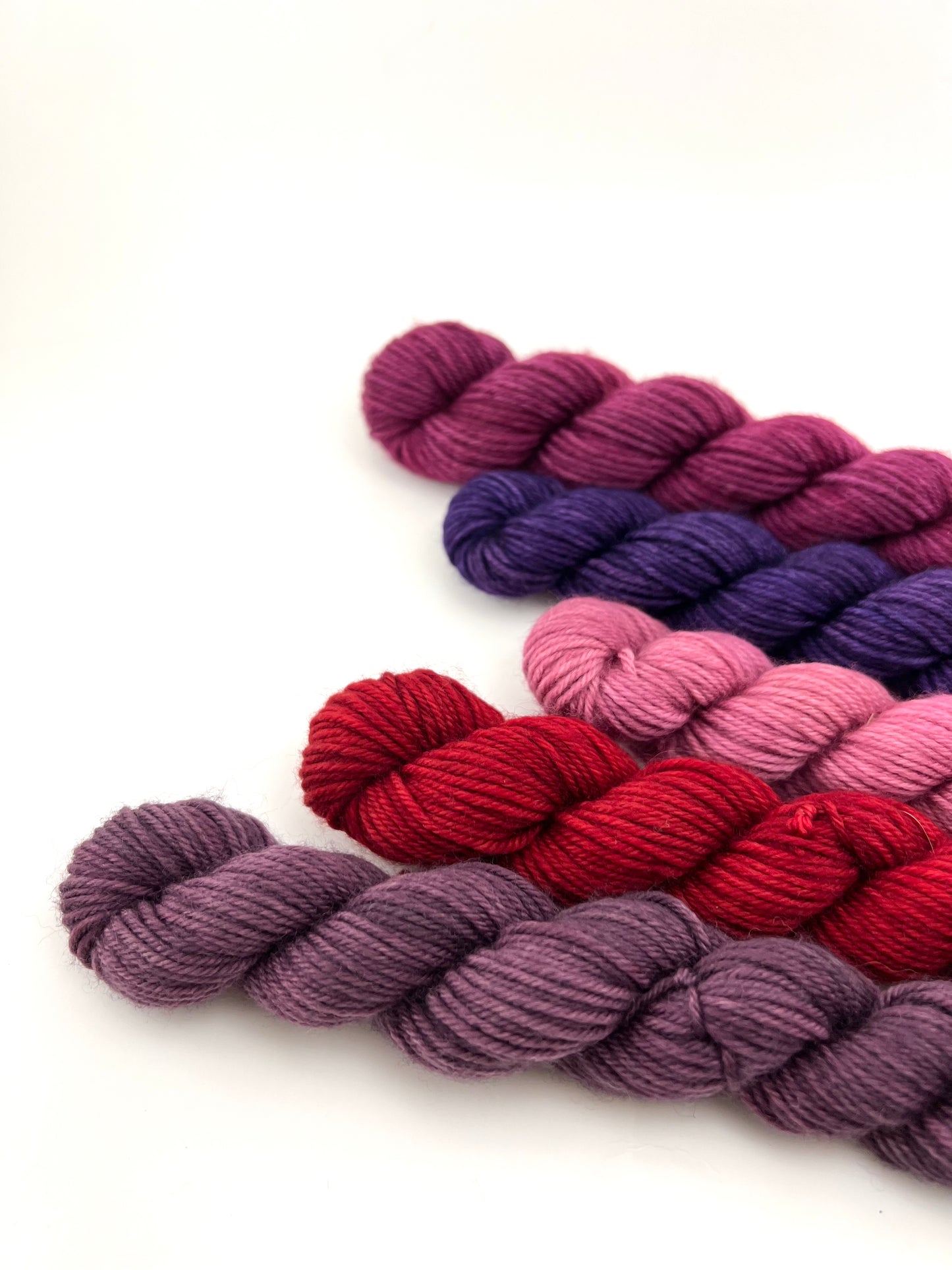 Bad Valentine Mini Skein Set PINKS PURPLE RED