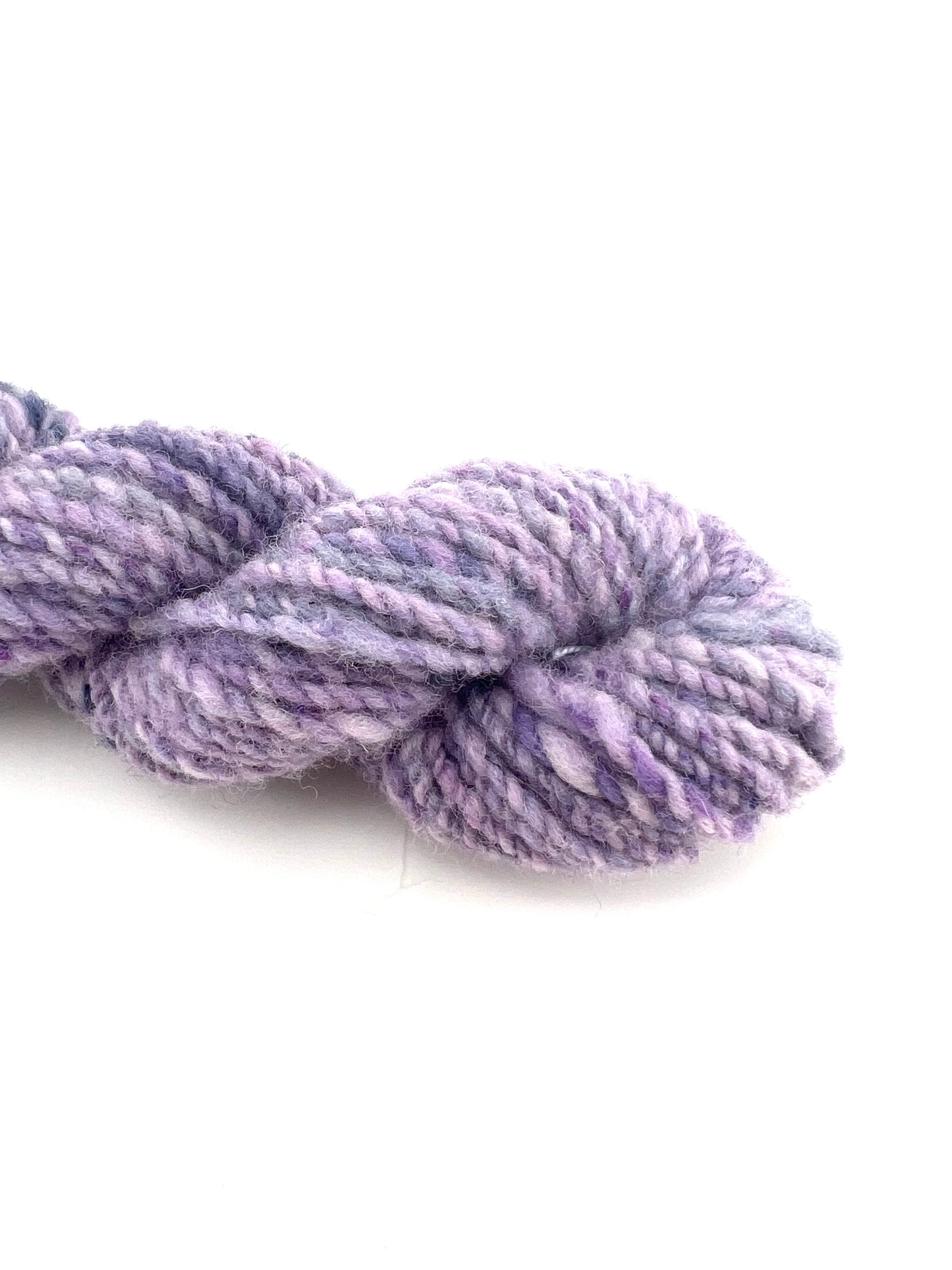 Hand Spun Mini Skein Hand Dyed Fibre Purples Artsy Yarn Alberta Targhee Made in Canada