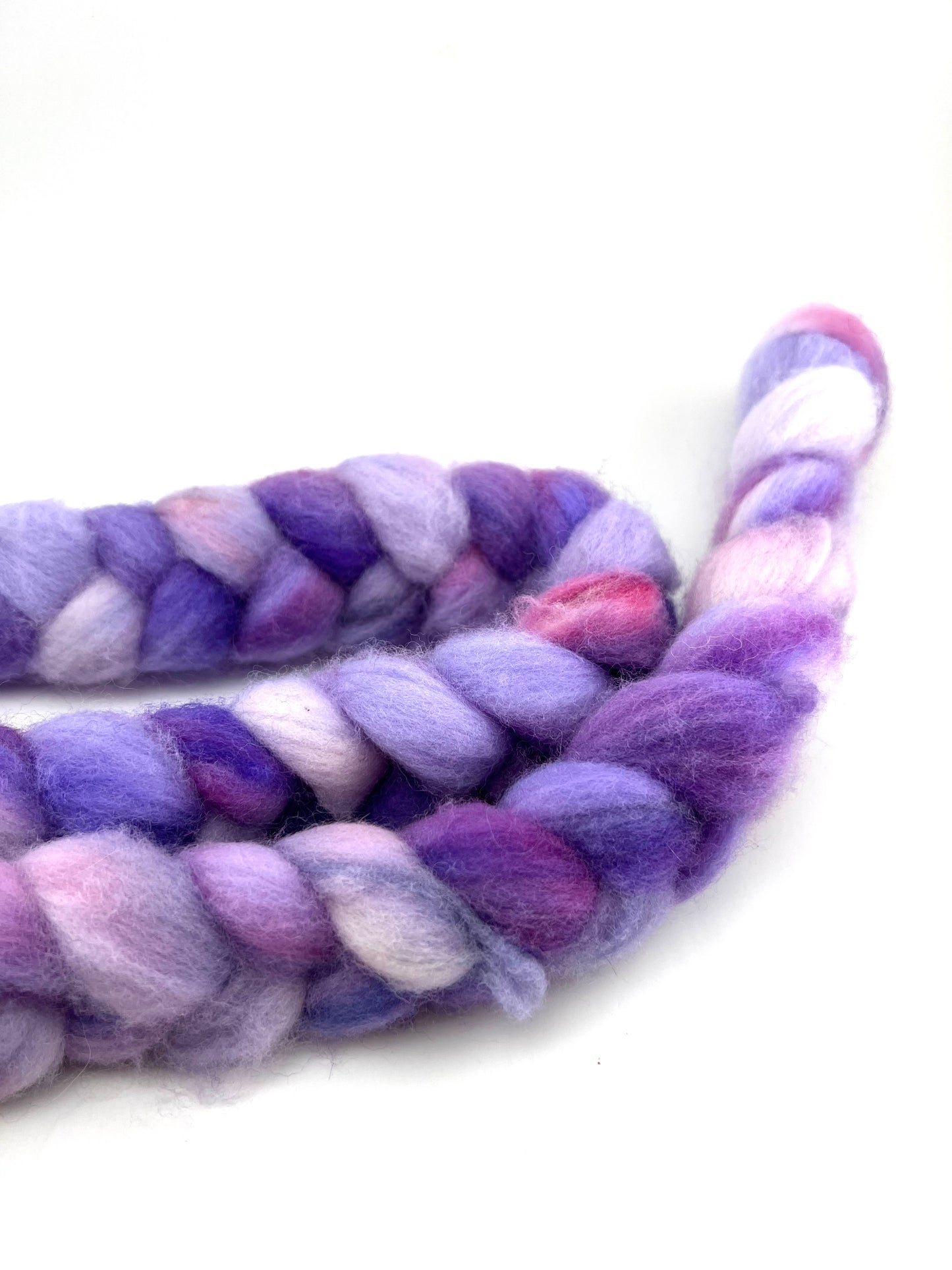 PURPLE PEOPLE EATER Hand Dyed Spinning Fibre Purples Polwarth Top Non Superwash