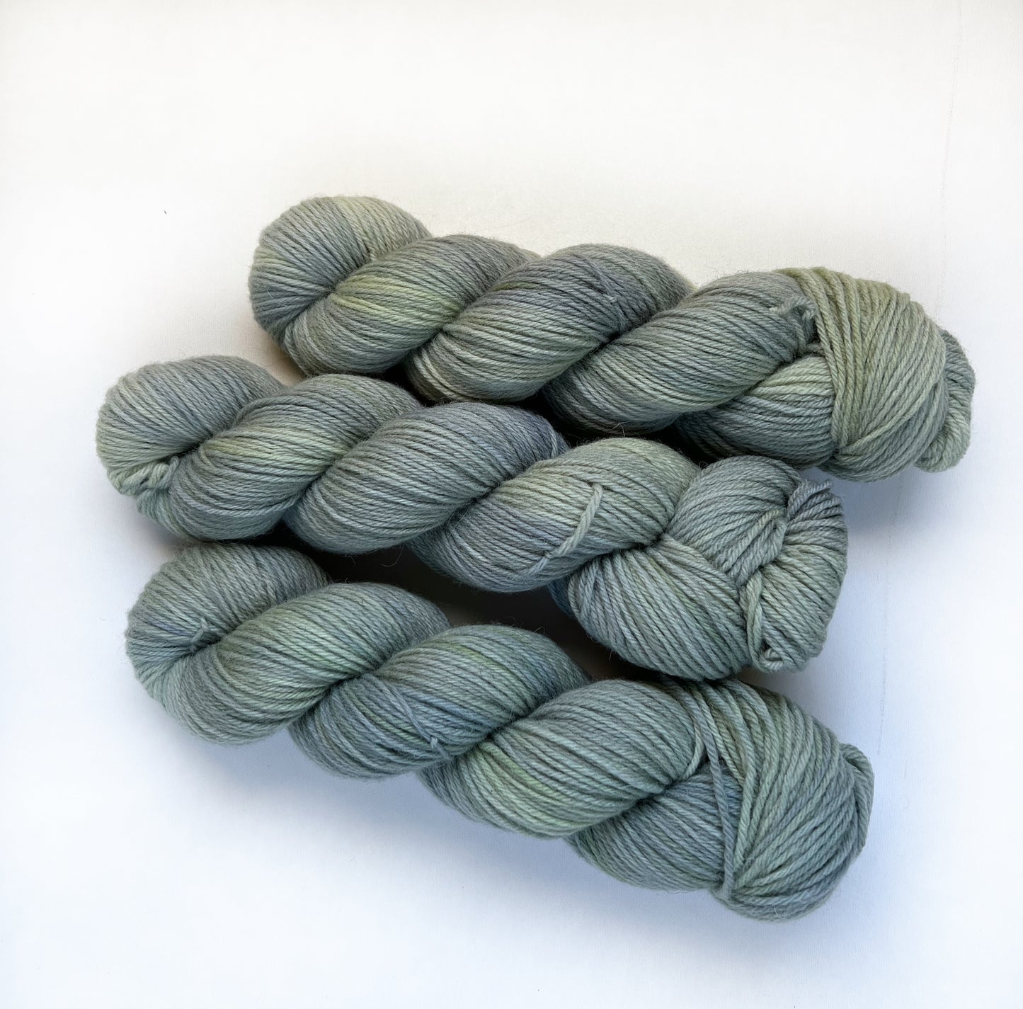 MEADOW - Green Cream Tonal Non Superwash Wool Worsted