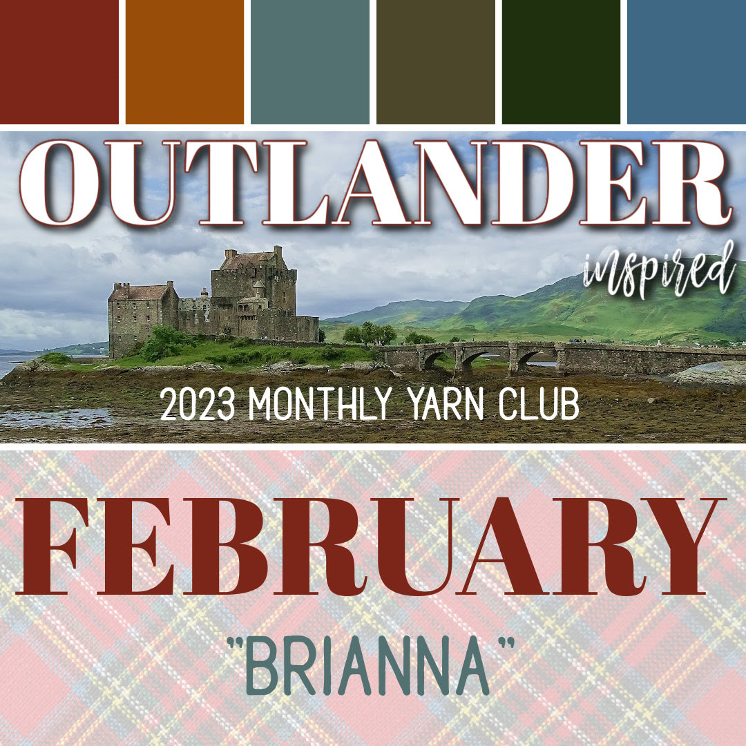 Hand Dyed Yarn Club Monthly Subscription OUTLANDER inspired Knitting Crochet Gift FEBRUARY Mystery Skein for Crafters