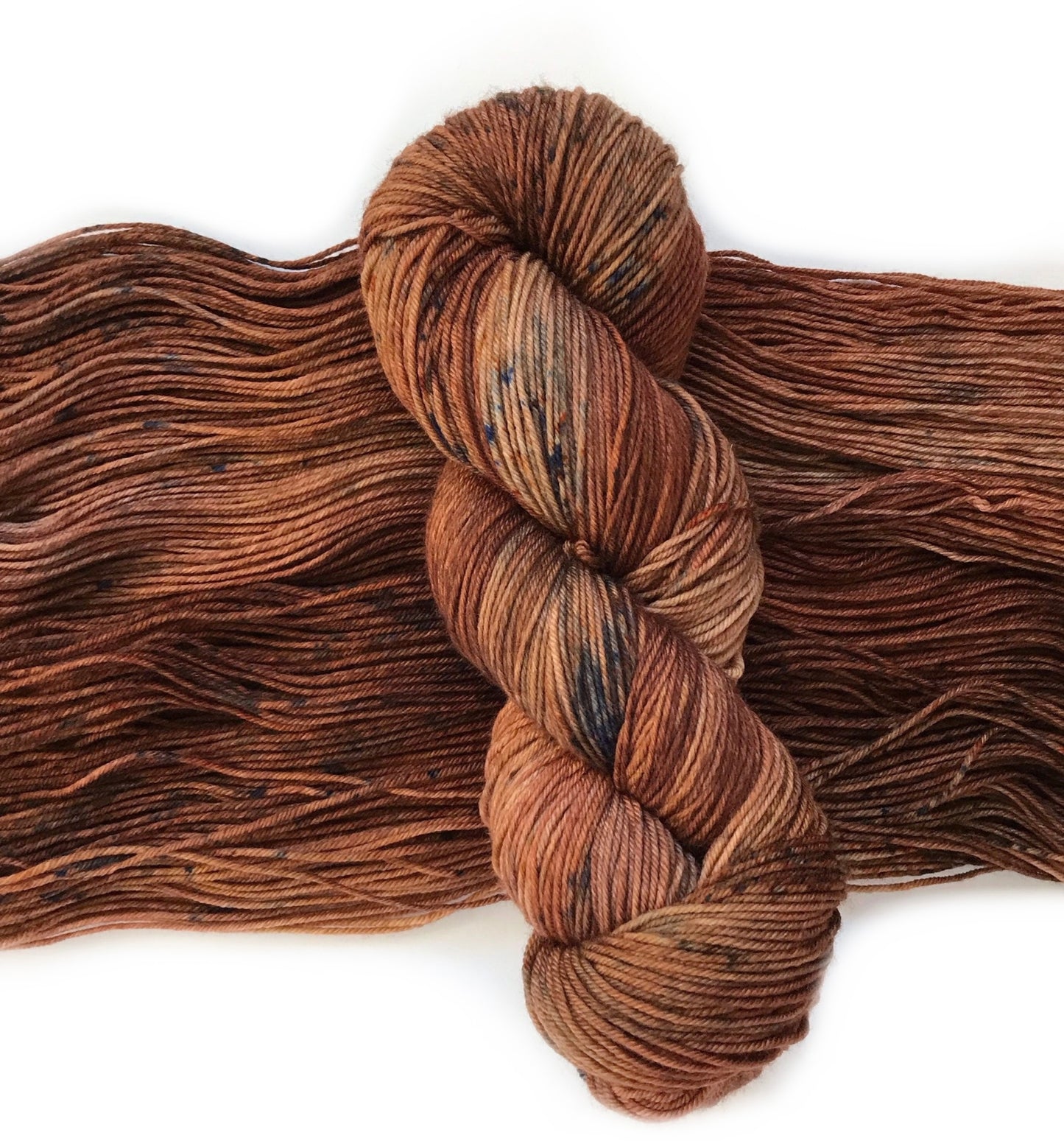 BROWN EYED GIRL - Brown Blue Speckled Tonal DK